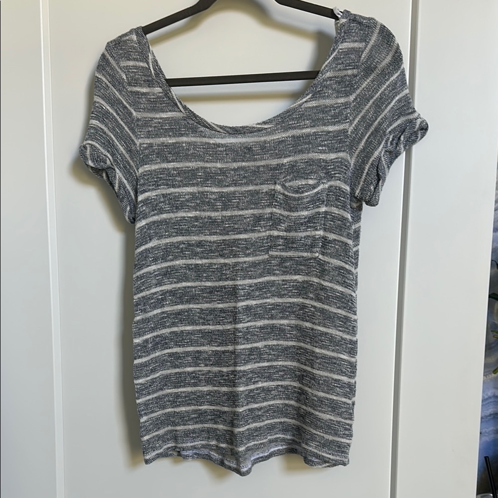 Splendid Gray Striped Women's Top